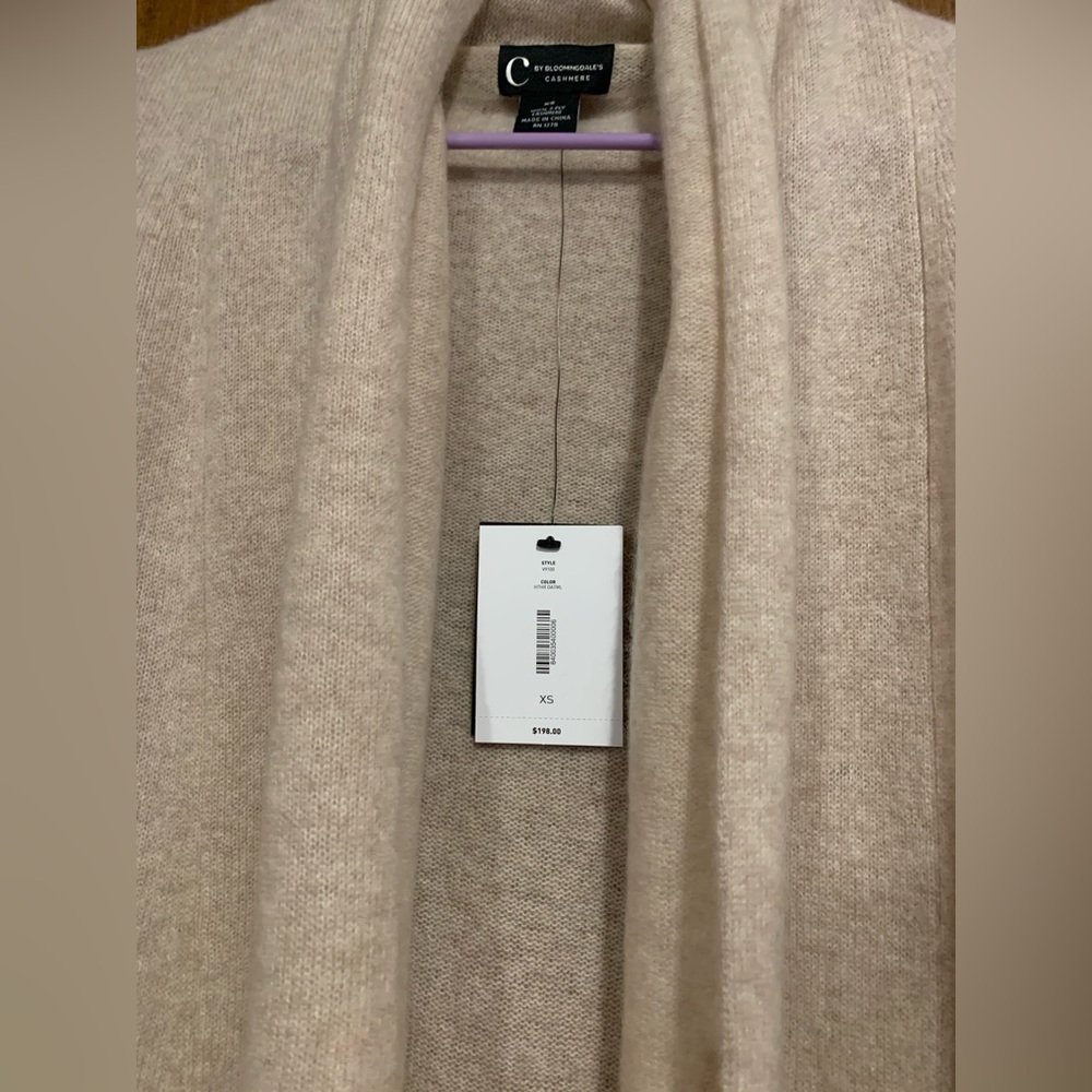 C by Bloomingdale’s Open cashmere cardigan - Picture 2 of 3